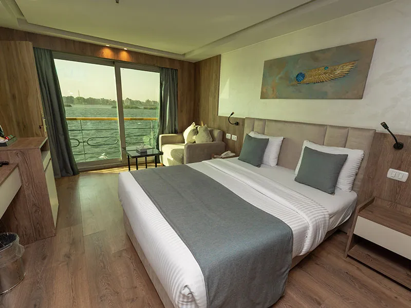 Cabin aboard the Royal Signature Nile Cruise Nile cruise